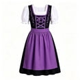 thumbnail image 6 of QIYAGBSA Oktoberfest Dresses for Women Dirndl Floral Embroidery Lace Up Soft Midi Short Sleeve Fall Festival Halloween Party Weekend Night Events, 6 of 8