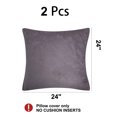 thumbnail image 4 of Unique Bargains 2Pcs Soft Viscose Velvet Decorative Throw Pillowcases 24"x24" Steel, 4 of 8