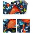 thumbnail image 6 of WIBACKER Toddler Boys Waterproof Hooded Jacket Mesh Lined Raincoat Windbreaker Dinosaur, 6 of 8