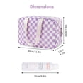 thumbnail image 4 of Neceser Narwey de viaje grande a cuadros para mujer, color morado, 4 of 7