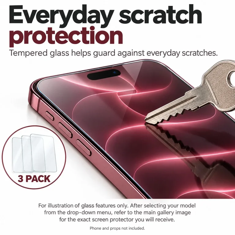 iPhone 18 Pro - Tempered Glass Display Protector, Full HD Front ...