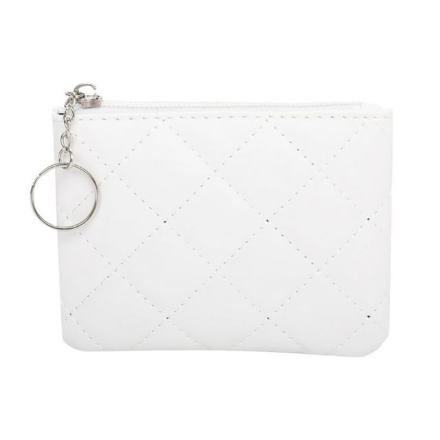 Huanglei Women's Mini Zip Purse Quilted Embroidery Small Wallet For Cards Daily Compact And Stylish