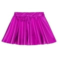 thumbnail image 3 of Aislor Youth Girls Metallic Athletic Dance Pleated Mini Skirts High Waist Scooter Skater Skort 2-16 A Hot Pink 10-12, 3 of 6