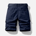 thumbnail image 4 of Homeyce Men's Stretch Cargo Shorts Elastic Waistband Drawstring Short Military Outdoor Breathable Hiking Fishing Big & Tall Camo Cargo Pants with Multi Pockets Quick Dry Bermuda Short,Blue L, 4 of 5