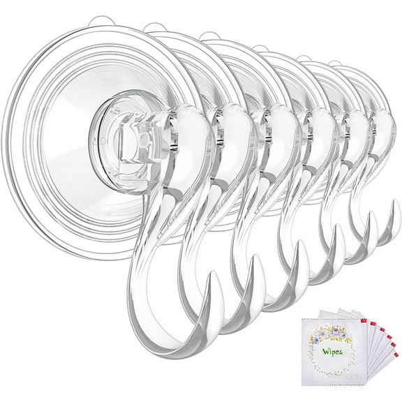 Heavy Duty Suction Cup Hook for Wreaths, Wall, Window, Shower - Holds Up to 22 lbs, Removable & Reusable for Indoor Outdoor Decor