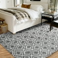 thumbnail image 2 of CAROMIO Luxury Shag Area Rug Modern Geometric Fluffy Rug Ultra Soft Indoor Fuzzy Floor Carpet, 5' x 8' Pale Gray, 2 of 7