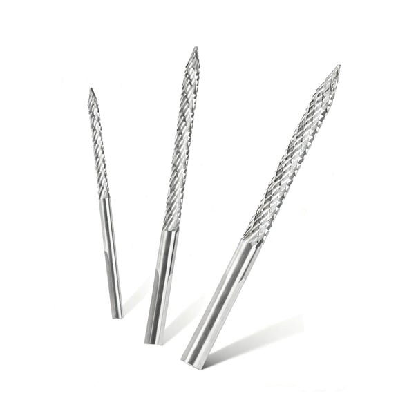 Tire Repair Drill Bits, 3-Piece Professional Kit with 1/8” 3/16” 1/4” Sizes, High-Speed Steel for Rubber Cleaning & Plug Installation(CB-M03H)