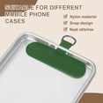 thumbnail image 3 of 12pcs Phone Tether Tab, Universal Phone Lanyard Patch T Shape Cell Phones Strap Replacement Part for Most Smartphone Cases, Dark Green, 3 of 6