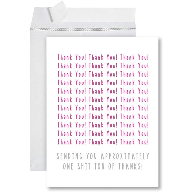 Koyal Wholesale Funny Jumbo Thank You Card With Envelope 8.5 x 11 inch