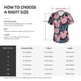 thumbnail image 4 of Yiaed Rose Flowers Print Women's T Shirt V-Neck Short Sleeve Shirt Casual Breathable Tee Summer Tops-Small, 4 of 5