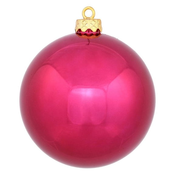 Vickerman 8" Wine Shiny Ball Ornament