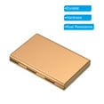 thumbnail image 4 of Uxcell RFID Credit Card Holder Metal Wallet Stainless Steel Business Card Holder for Women Men Rose Gold 2 Pack, 4 of 6