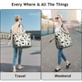 thumbnail image 4 of Boho Cat Aesthetic Travel Tote, Cats and Flowers Print Weekender Duffel, and Lightweight Travel Bag with Multiple Pockets, 4 of 5