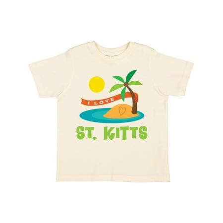 

Inktastic I Love St. Kitts Gift Toddler Boy or Toddler Girl T-Shirt