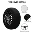 thumbnail image 2 of Wukai Sharks Été Imprimé Housse de Pneu de Rechange pour Remorque RV, Imperméable PVC Cuir Synthétique Housse de Roue pour Camion, Remorque, RV, SUV, Campeur-14 Pouces, 2 of 6