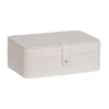 Mele & Co. Lila 48 Section Jewelry Box in Ivory Faux Leather