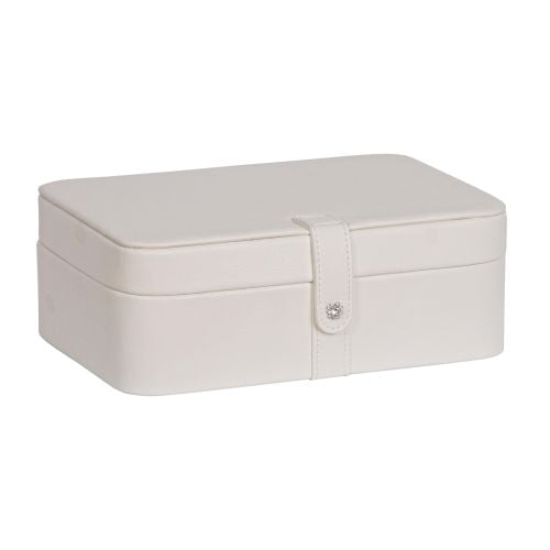 Mele & Co. Lila 48 Section Jewelry Box in Ivory Faux Leather