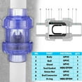 thumbnail image 5 of Clear UPVC Check Valve True Union Swing Check Valves Backflow Valve Pool Non Return Valve Pipe Fittings (32Mm), 5 of 7