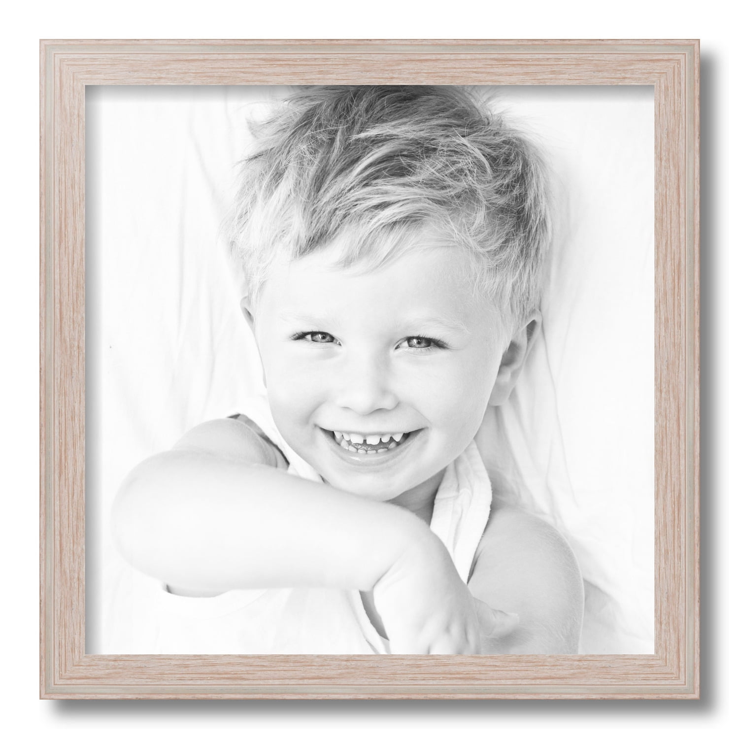ArtToFrames 16x16 Inch Contrast White Picture Frame, This White Wood