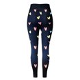 thumbnail image 4 of FASHOFT Valentines Leggings for Women Casual Love Heart Graphic Pants High Waist Tummy Control Comfortable Yoga Tights Black L, 4 of 4