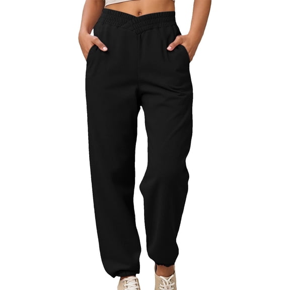 Womens Sweet Pants Elastic Waist Pants for Women Soft Joggers for Women Casual Pants Comfy Lounge Pants Cute Sweatpants