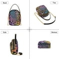 thumbnail image 3 of FORMRS Crossbody Bag for Women Quilted Travel Shoulder Cell Phone Purse with Chain Strap Handbag, Pink Wavy Plaid, 3 of 7