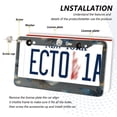 thumbnail image 3 of Aluminum License Plate Frame 2 Pack Car Exterior Accessory Car Tag Holder for Front Rear Plates Cars Decor Brown-blue Butterfly Pattern, 3 of 7