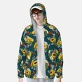 thumbnail image 4 of Daiia Sunflowers UPF 50+ Sun Protection Hoodie Jacket Lightweight Long Sleeve Sun Shirt for Women Men with Pocket Hiking Outdoor-Medium, 4 of 9