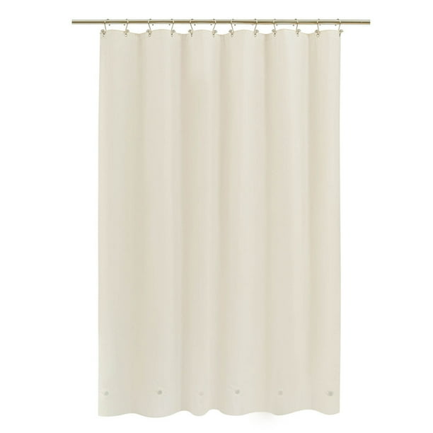 Mrs Awesome Beige Shower Curtain Liner Waterproof PEVA 8G Thickness, 6 Bottom 72"W x 72