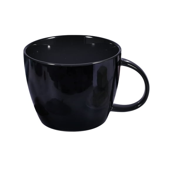 fMSDD 30oz Large Ceramic Mug for Coffee, Soup or Cereal, Microwave and Dishwasher Safe, Black
