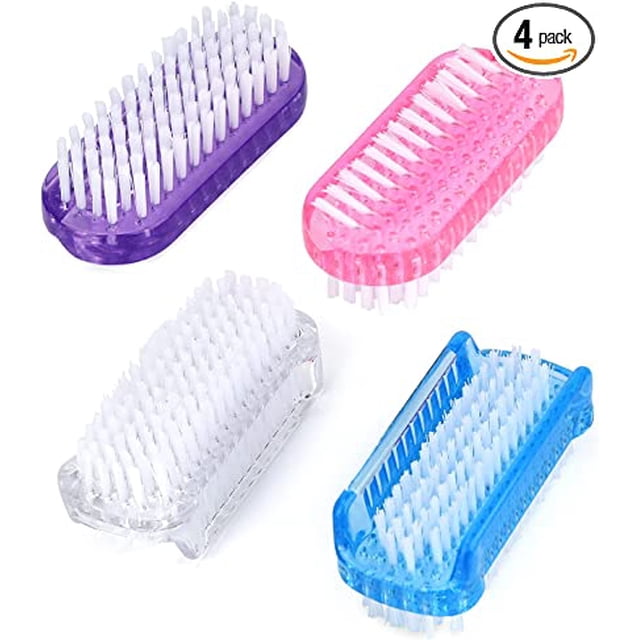 4 cepillos para uñas, cepillo de plástico para limpieza de manos TUNC Sencillez