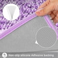 thumbnail image 2 of Bath Mats for Bathroom Non Slip, 32x20, Extra Soft Chenille Bathroom Rugs, Fluffy Plush Luxury Shower Mat Outside, Water Absorbent, Machine Washable, Sink and Tub, Purple & Lavender Purple & Lavender, 2 of 4