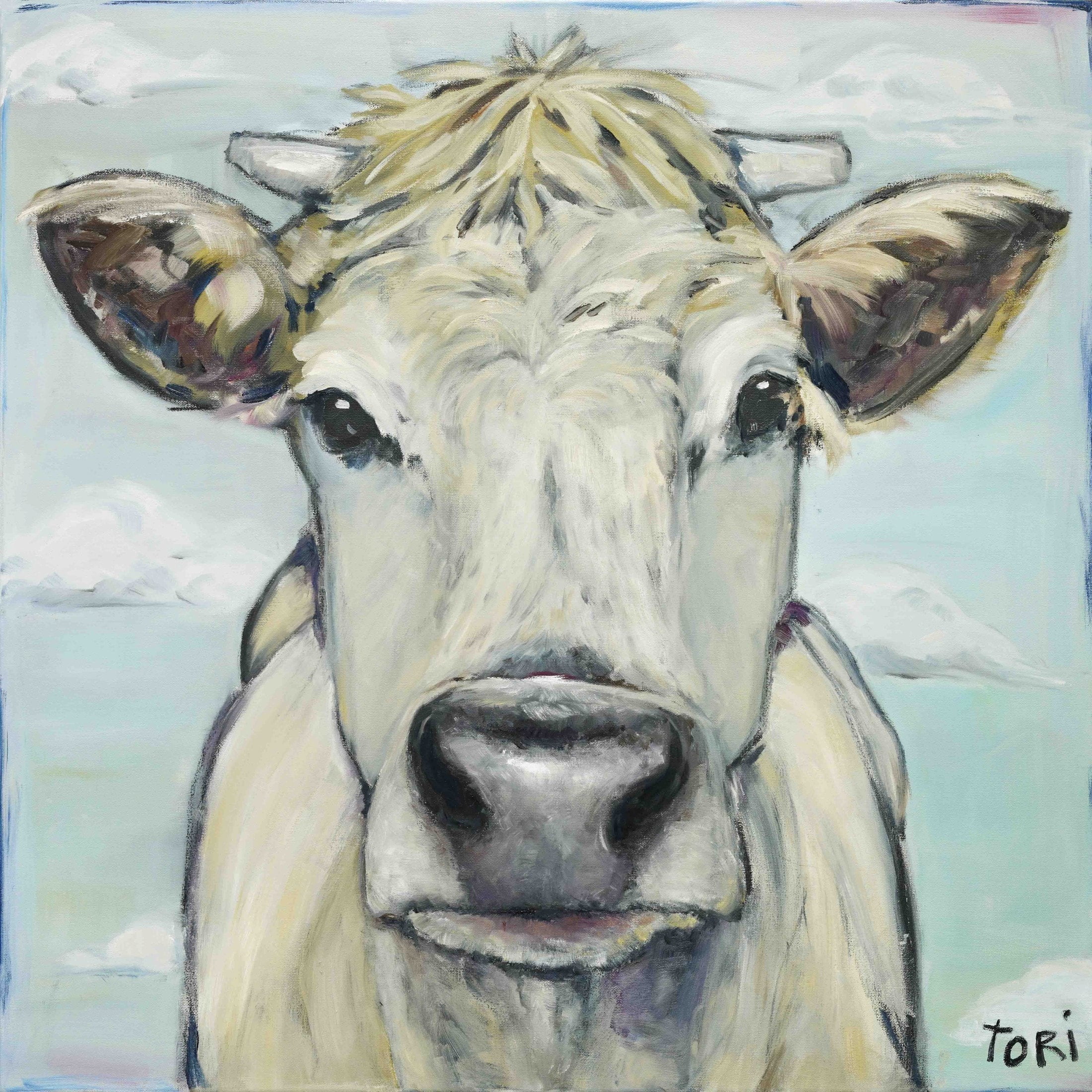 Marmont Hill When Cows Fly by Tori Campisi Canvas Wall Art