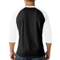 thumbnail image 3 of Dwelliawo Men's Patriotic USA Flag 3/4 Sleeve Henley Shirt, We The People 1776-2026 250th Anniversary Raglan Baseball Tee, Casual American Pride T-Shirt Black 3xL, 3 of 3