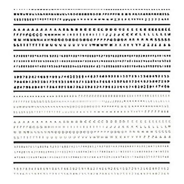 Dry Transfer Lettering Black & White