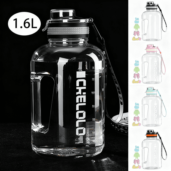 Glass&Bottle Water Bottle With Handle for Outdoor Camping Fitness Large Capacity Leakproof PC Jug