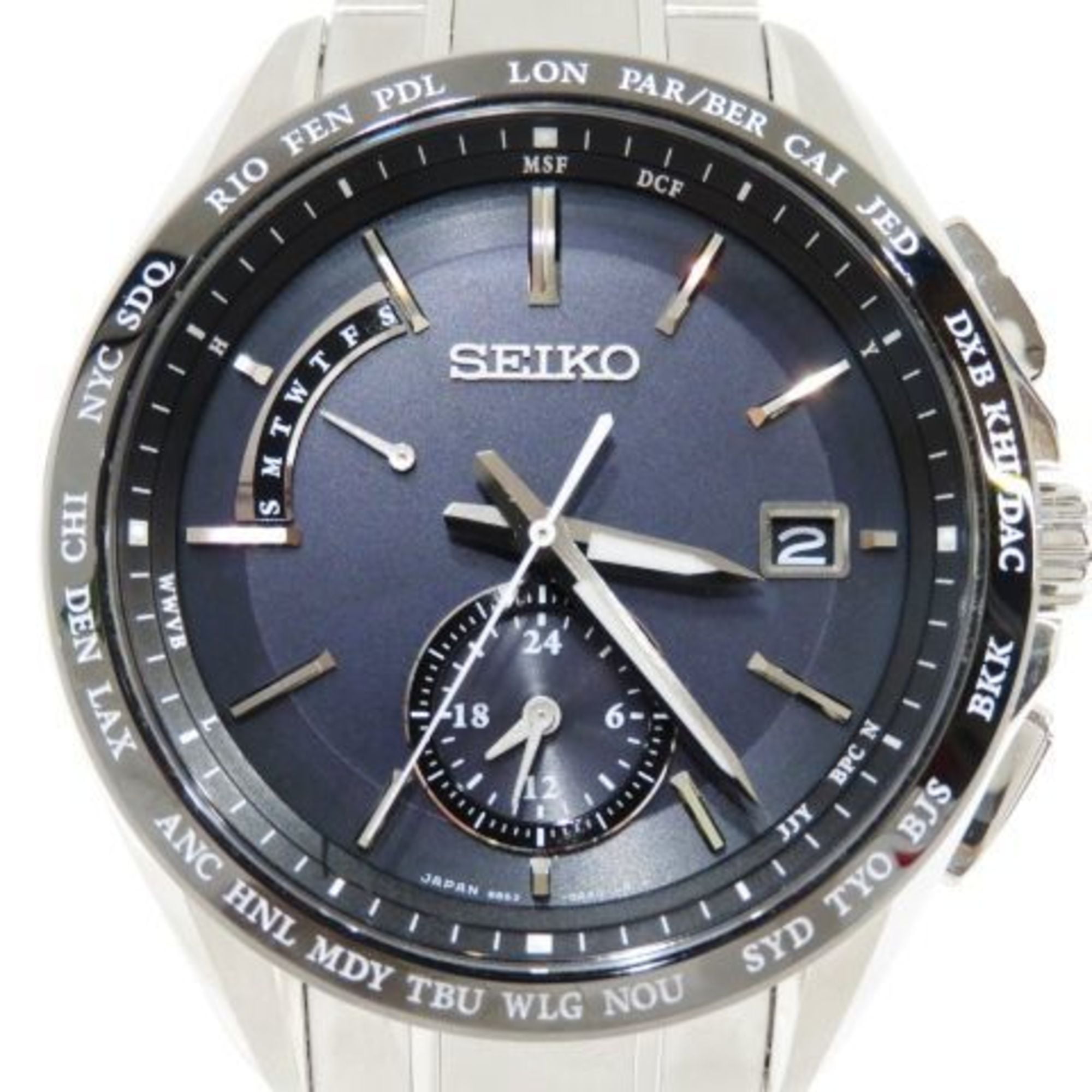 Authenticated Used SEIKO BRIGHTZ Brights 8B63-0AA0 SAGA233 Titanium radio  solar watch 