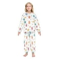 thumbnail image 2 of Fluffy Pajamas Set Fuzzy Winter Warm Pj Sets Pullover Tops and Long Pants Small Watercolor Splashes and Dots Medium, 2 of 8