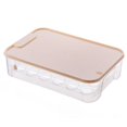 thumbnail image 1 of Soporte de huevo cubierto de rejilla 24 para refrigerador, caja de almacenamiento de bandeja de huevos, dispensador de plástico apilable, contenedor de huevos, picnic para acampar Feliz Sencillez, 1 of 5