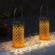 thumbnail image 4 of 1 lámpara solar LED hueca de hierro, lámpara colgante decorativa dorada, 4 of 7