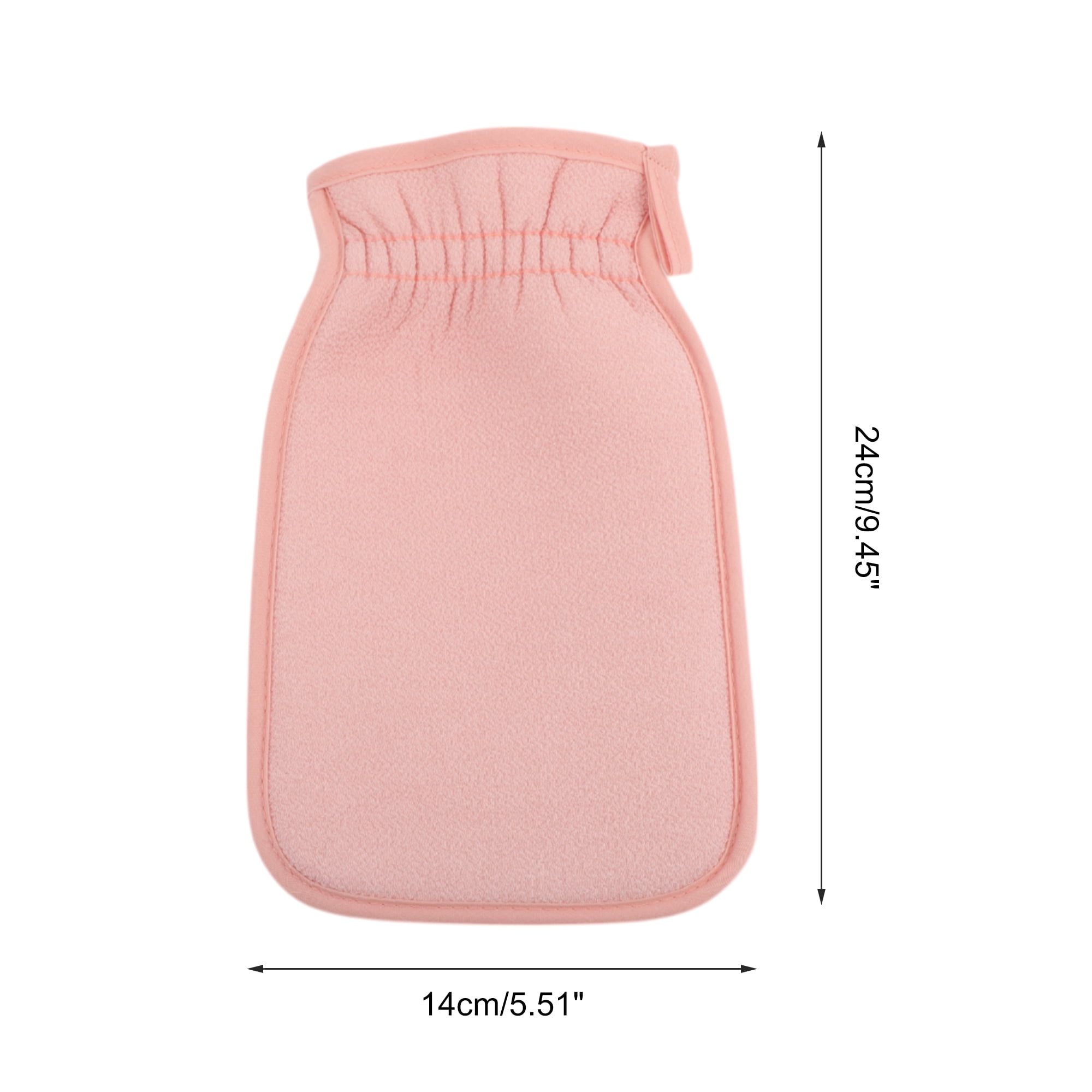 Unique Bargains Gloves Bath Towel for Shower Room 14x24cm 1 Pc Pink