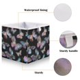 thumbnail image 3 of Foldable Fabric Storage Bin Home Cubes Clothing Organizer Bins Large Collapsible Box Basket for Home Organizer Pink and Cyan Butterflies, 3 of 7