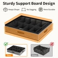 thumbnail image 4 of Under Bed Shoe Storage Organizer, 2 Pack Foldable Underbed Shoes Containers with Handle,Shoe Rack Organizer Total Fits 24 Pairs of Shoes, Gray, 4 of 9