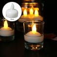 thumbnail image 2 of 24x velas flotantes LED vela ligera de té para decoración de centro de mesa de boda, 2 of 8
