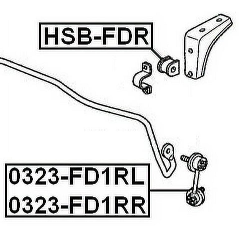 Febest REAR STABILIZER BAR BUSHING D10 # HSB-FDR OEM 52306-SNG-J01
