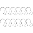 thumbnail image 4 of 12Pcs Multi Purpose 8 Beads Double Glide Hanging Hook Bathroom Shower Curtain Hooks Rings(Silver ), 4 of 9