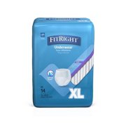 FitRight Incontinence Underwear for Men and Women, Adult Diapers, Super Absorbent, XL, 56in to 68in, 14 Count
