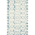 thumbnail image 1 of Safavieh Dip Dye Collection DDY712H Handmade Geometric Watercolor Ivory and Turquoise Wool Area Rug (3' x 5'), 1 of 2