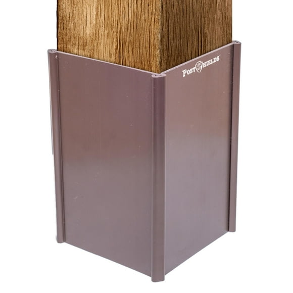 Post Shields Post Sleeve Post Protector 4x4 (3.5"x3.5") - 6"H Protects Mailbox, Deck & Fence Posts from Lawn & Grass Maintenance Equipment – Fits Wood & Metal Posts No Tools, Screws or Nails Needed