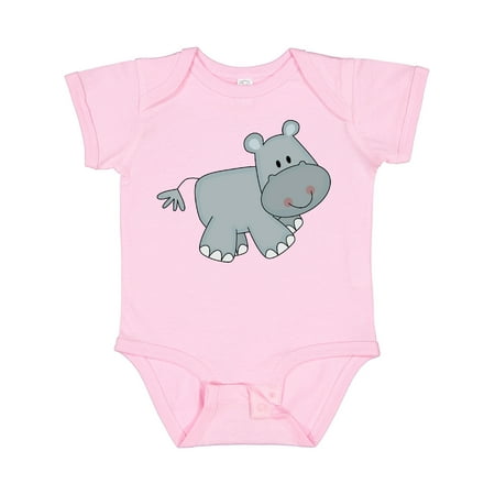

Inktastic Cute Smiling Baby Hippo Gift Baby Boy or Baby Girl Bodysuit